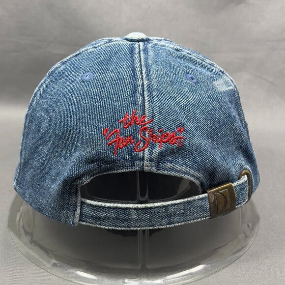 Carnival Cruise Line Strapback Hat Cap Blue Denim Souvenir Distressed Dad Mens - Picture 3 of 14